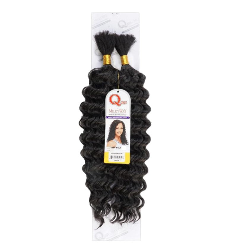 Human Hair Master Mix Braids MilkyWay Que Deep Bulk 14"