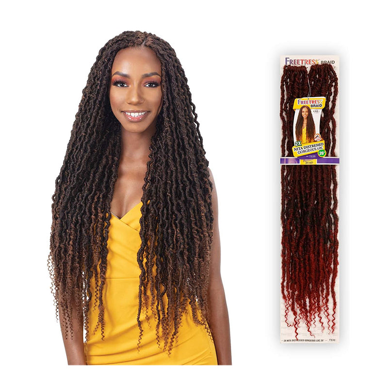 Freetress Synthetic Braid - 2X NITA DISTRESSED GORGEOUS LOC (26 INCH)