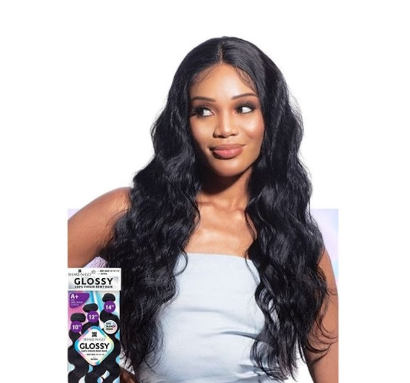 Shake-N-Go Glossy 100% Virgin Remy Hair Weave - BODY WAVE (10/12/14 Inch)