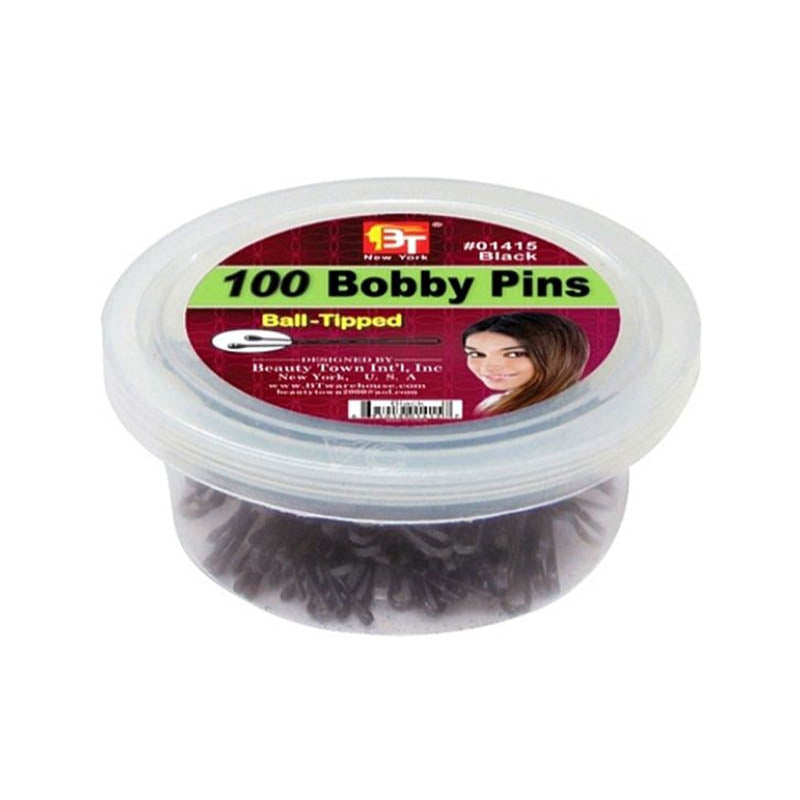 100 BOBBY PINS 2″ PLASTIC CONTAINER