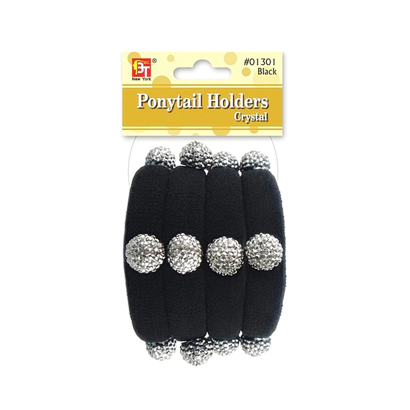 CRYSTAL BALL PONYTAIL HOLDERS