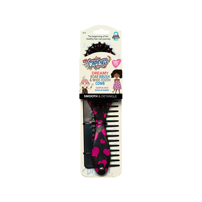 Camryn's BFF Dreamy Boar Brush & Wide Tooth Comb Set