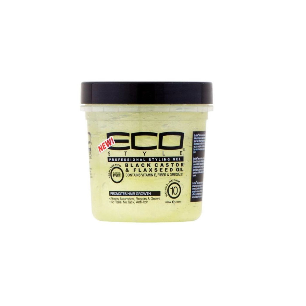 Eco Styler Black Castor & Flaxseed Oil Gel 8oz