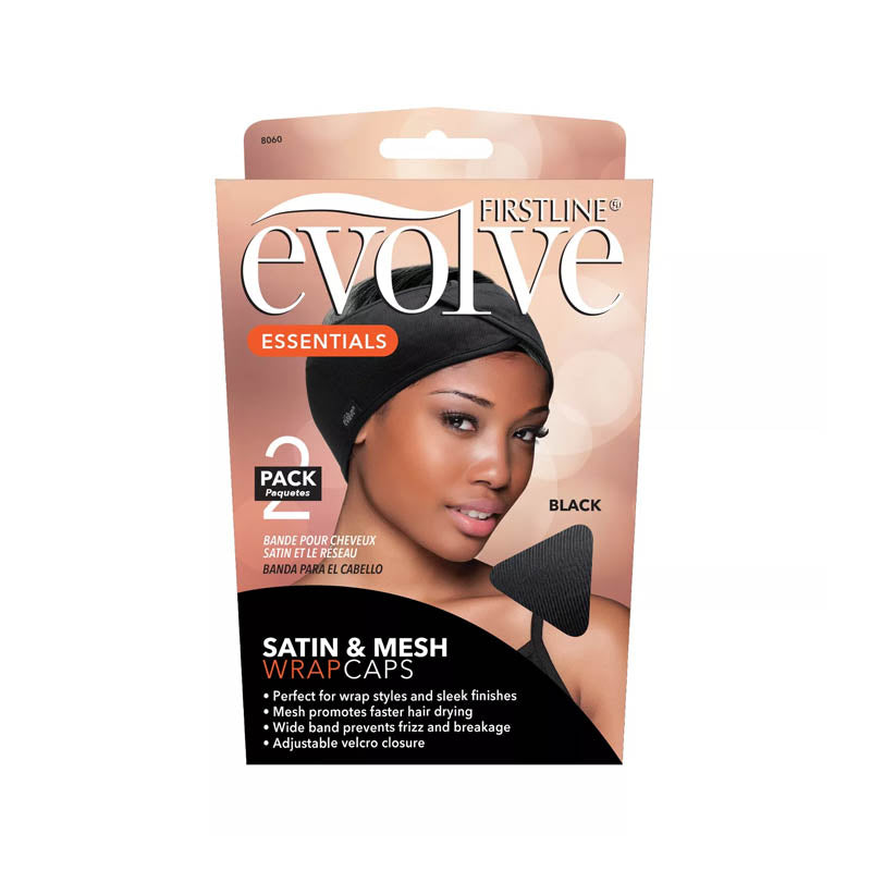 Evolve Satin & Mesh Wrap Cap 2-Pack