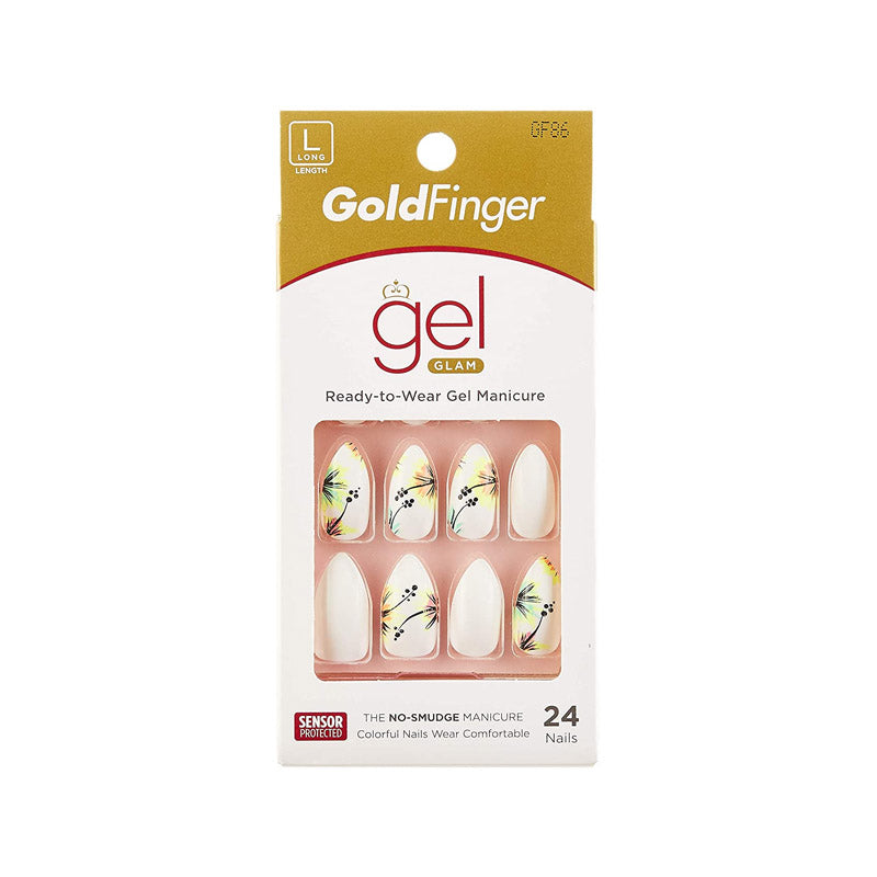 KISS Gold Finger Gel Glam 24 Fashion Nails- GF86