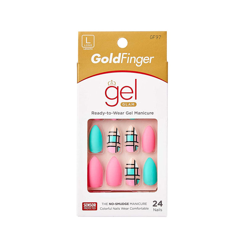 KISS Gold Finger Gel Glam 24 Fashion Nails- GF97