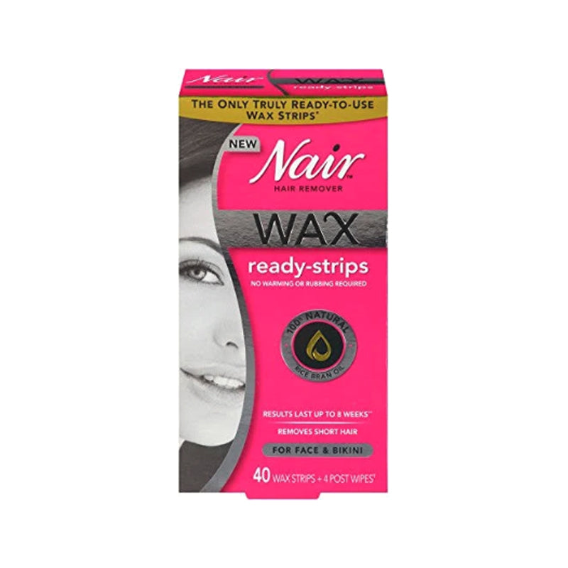 Nair Hair Remover Wax Ready-Strips for Face and Bikini 40 Count