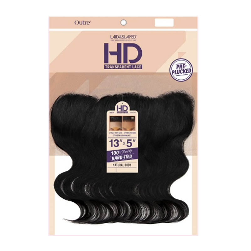Outre 100% Unprocessed Human Hair 13X5 HD Lace Closure NATURAL BODY