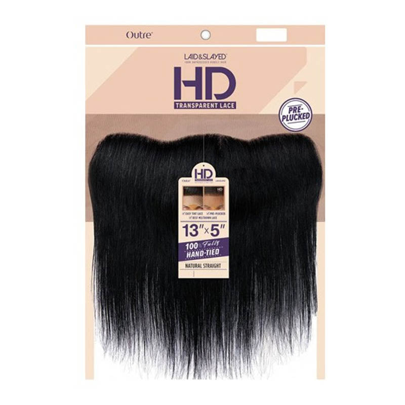 Outre 100% Unprocessed Human Hair 13X5 HD Lace Closure NATURAL STRAIGHT