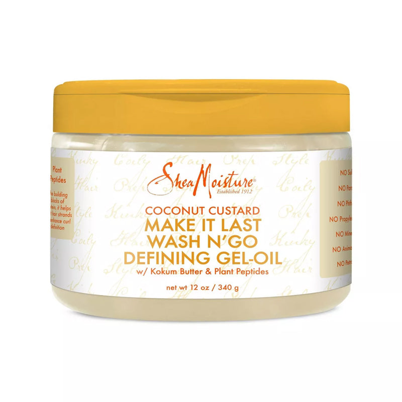 Shea Moisture Coconut Custard Make It Last Wash N' Go Defining Gel-Oil (12oz)