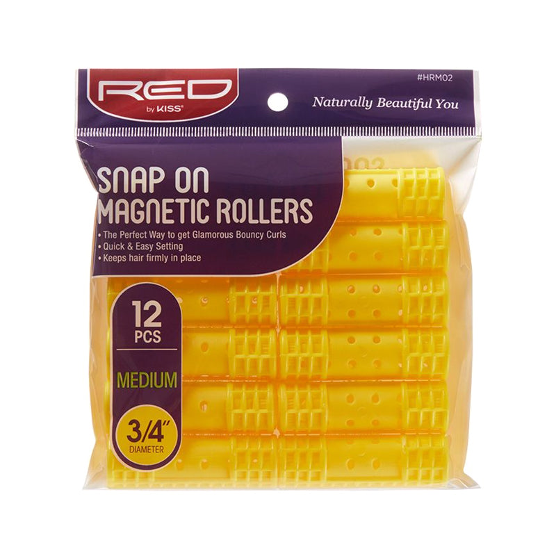 Snap on Magnetic Rollers Medium 3/4" - 12pc Yellow